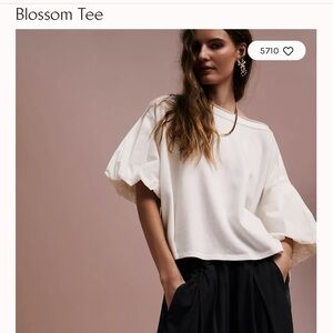 Free People Blossom Tee size small. Optic White
